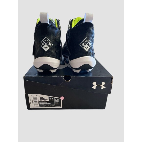 UA Under Armour Men's Hammer MC Football Cleats Black 3025085-001 Size 11.5M NIB - Picture 3 of 9